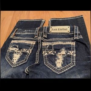 Rock Revival jeans Size 26. Ripped Rock Revival Jeans, Women’s size 2-4 Rock Rev
